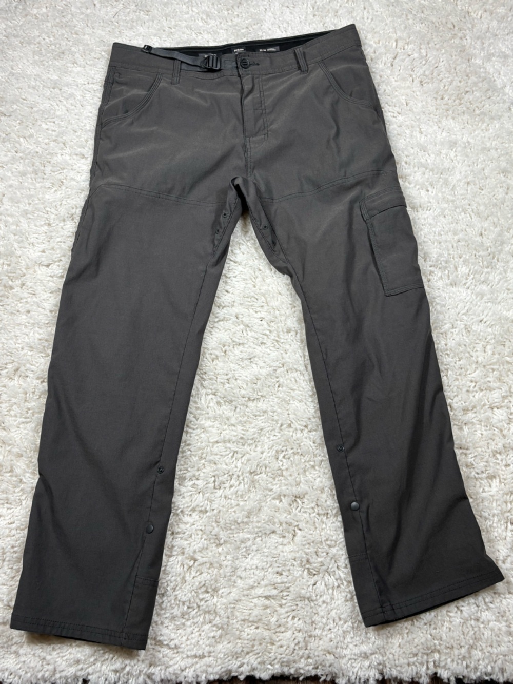 prAna Men’s Stretch Zion Pants 34x30 Gray Relaxed Fit Hiking Outdoor